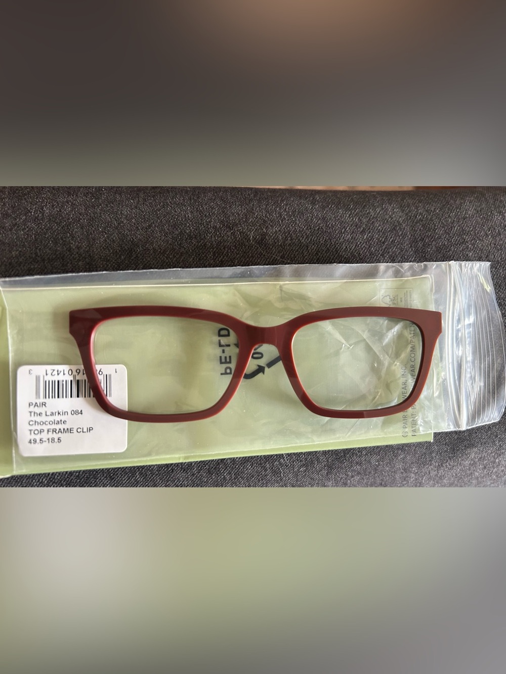 Pair Eyewear Larkin Topper,  Chocolate color. New in box